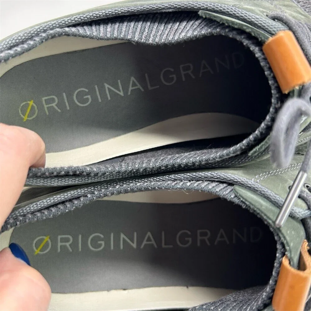 Cole Haan OriginalGrand Stitchlite Plain Toe Oxford Shoes Gray/Green Size 13